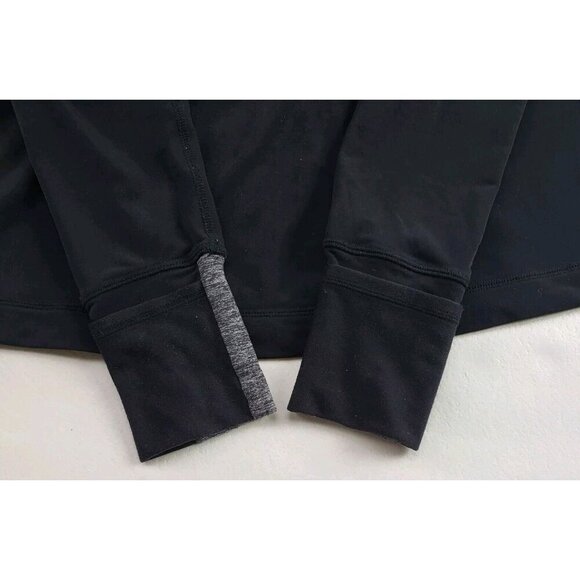 Lululemon Run Distance Pullover Womens 6 Black Long Sleeve Reflective Active Top - Picture 10 of 13